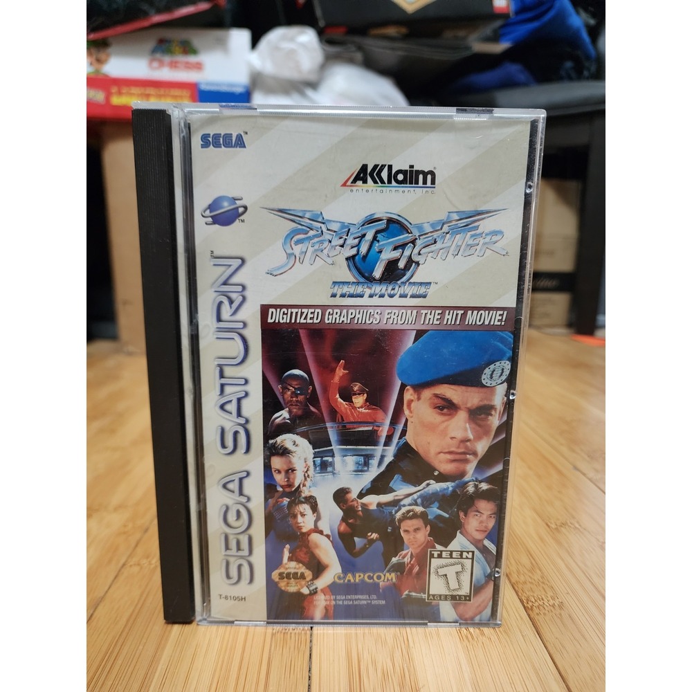 Street Fighter The Movie Sega Saturn 1995 CIB Manual Reg Card T-8105H